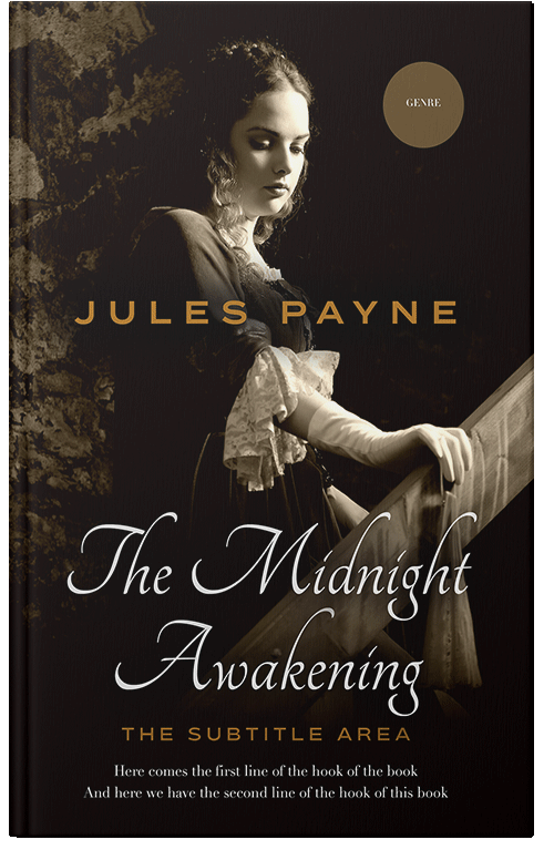 Front view of Premade Historical Book Cover - Asphalt