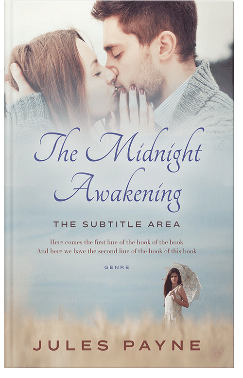 Front view of Premade Romance Book Cover - Quill Gray