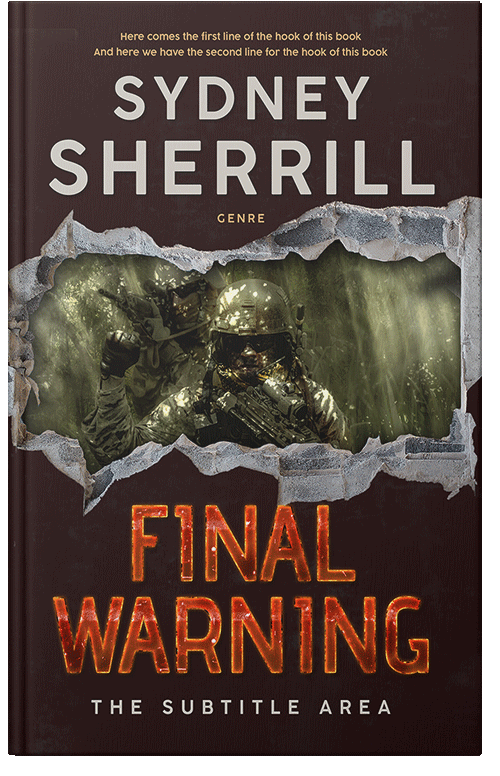 Front view of Premade Action & Adventure Book Cover - Oil