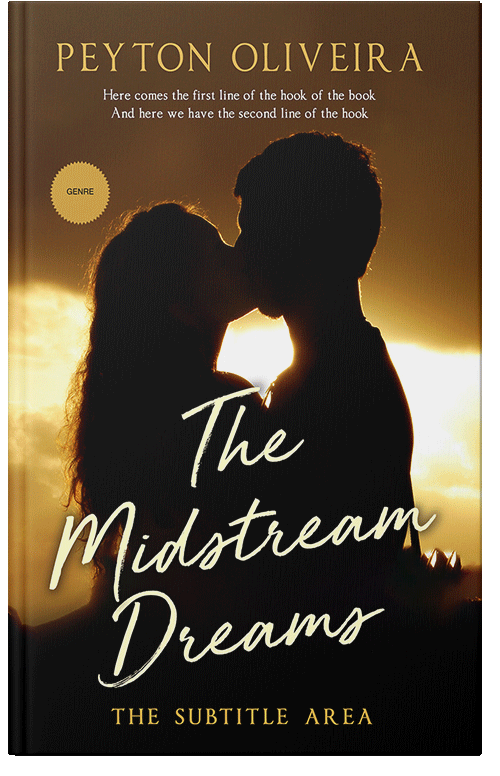 Front view of Premade Romance Book Cover - Harvest Gold