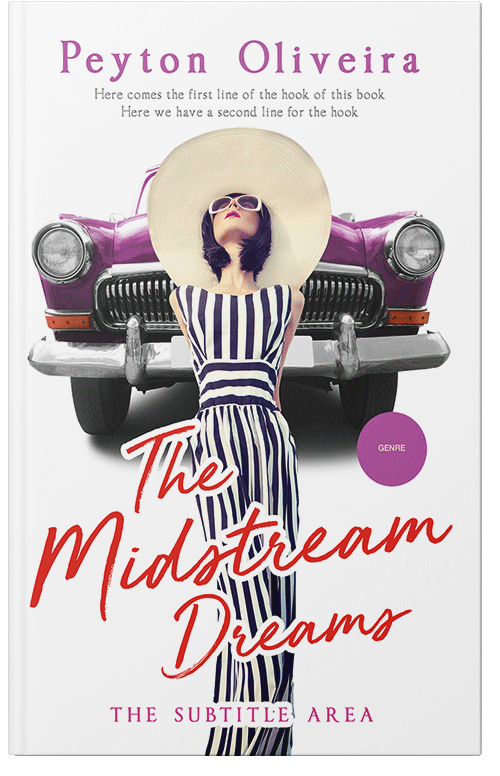 Front view of Premade Chick Lit Book Cover - Steel Gray