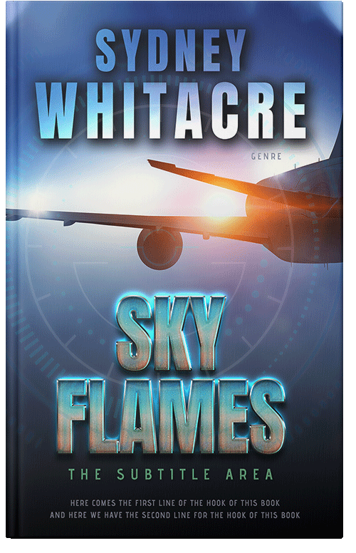 Front view of Premade Action & Adventure Book Cover - Blue Bayoux