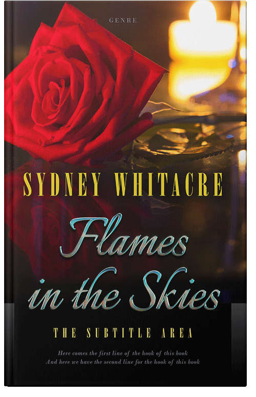Front view of Premade Romance Book Cover - Flame Pea