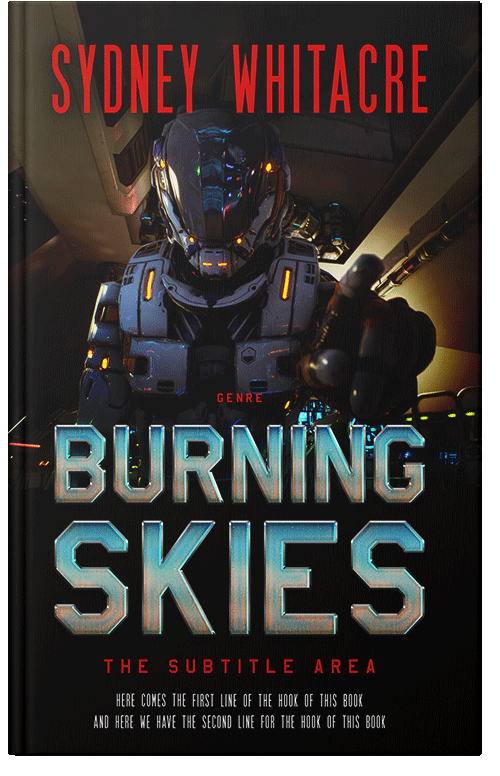 Front view of Premade Science Fiction Book Cover - Old Rose