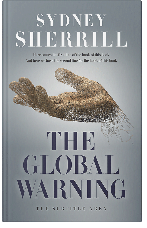 Front view of Premade Abstract Book Cover - Gray Chateau