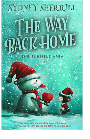 Pre Made Book Cover Aquamarine Blue