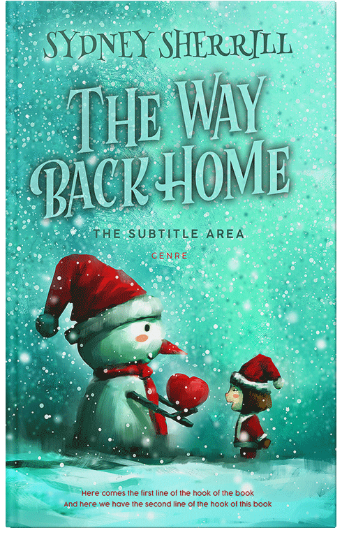 Front view of Premade Teen & Young Adult Book Cover - Aquamarine Blue