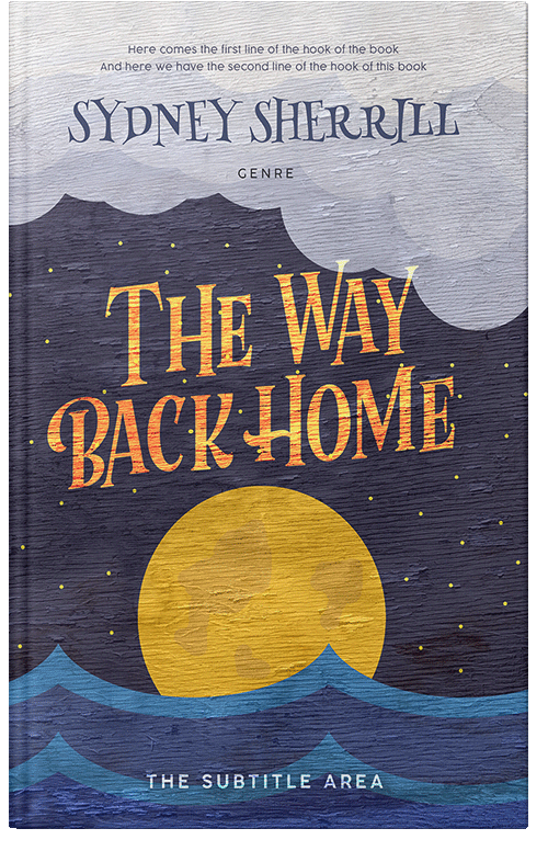 Front view of Premade Abstract Book Cover - Gun Powder