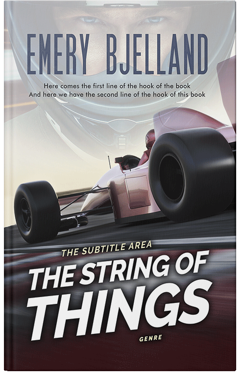 Front view of Premade Action & Adventure Book Cover - Quill Gray