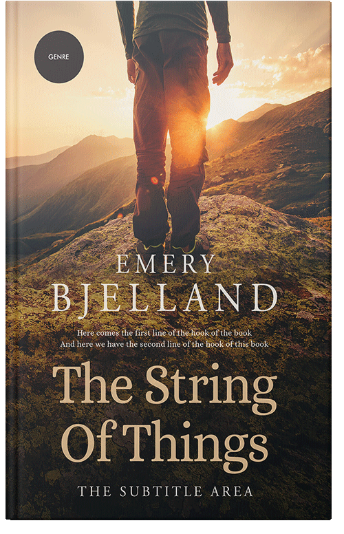 Front view of Premade Travel Book Cover - Gold Sand