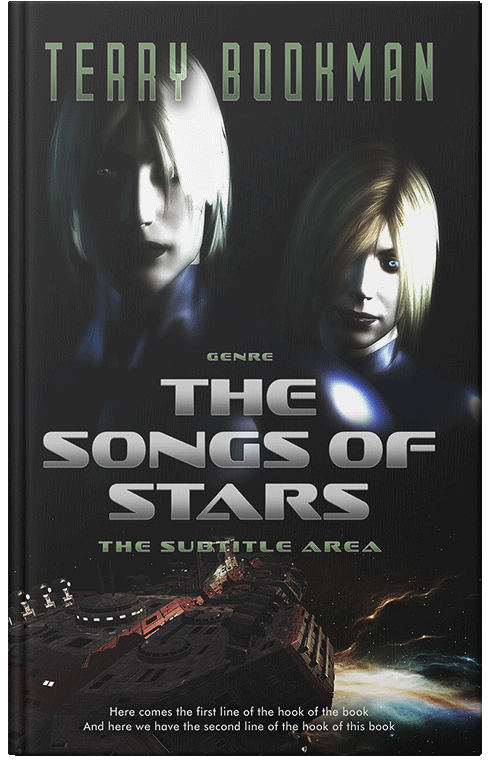 Front view of Premade Science Fiction Book Cover - Shark