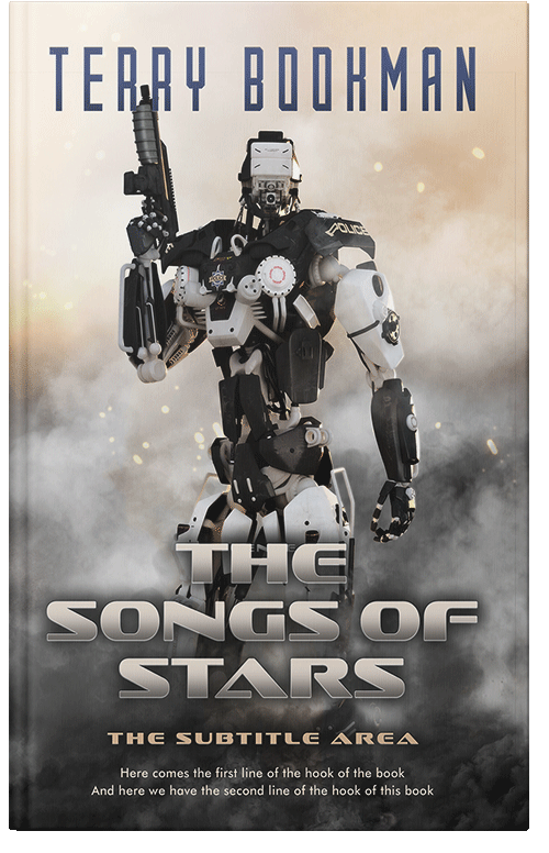 Front view of Premade Science Fiction Book Cover - Swirl