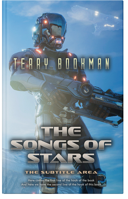 Front view of Premade Science Fiction Book Cover - Bermuda Gray
