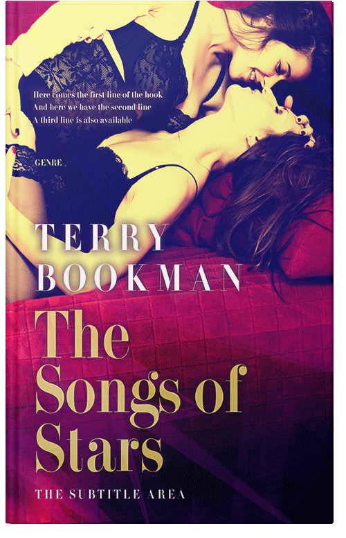 Front view of Premade Romance Book Cover - Gold Sand