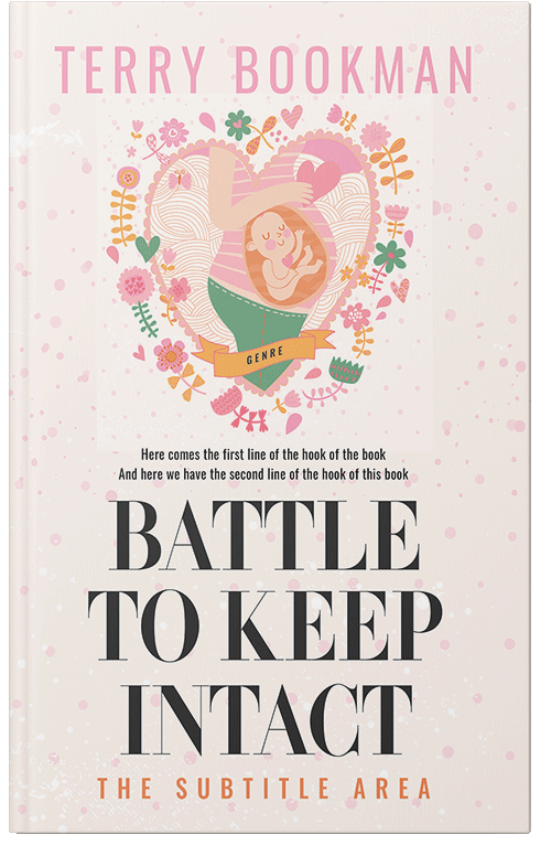 Front view of Premade Health & Mind & Body Book Cover - Linen