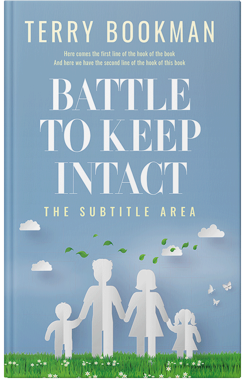 Front view of Premade Family & Parenting Book Cover - Polo Blue