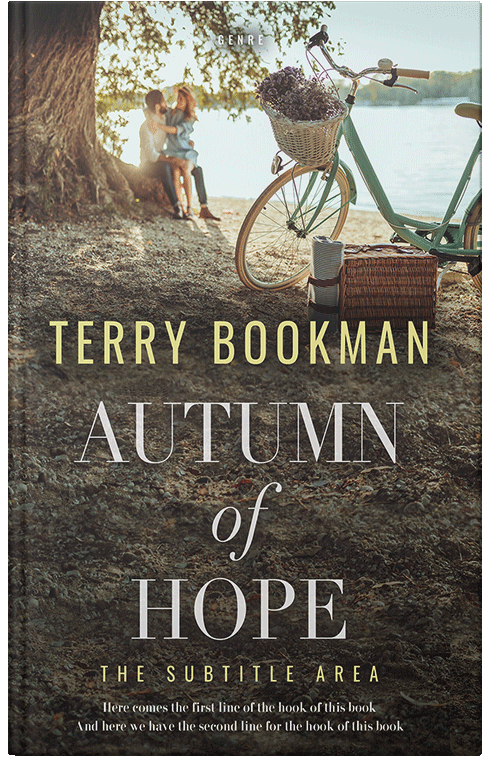 Front view of Premade Romance Book Cover - Taupe