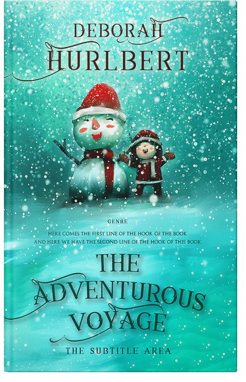 Front view of Premade Children's Book Cover - Turquoise