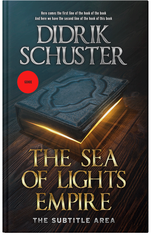 Front view of Premade Fantasy Book Cover - Shark