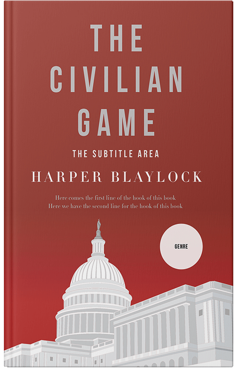 Front view of Premade Politics & Law & Society Book Cover - Stiletto