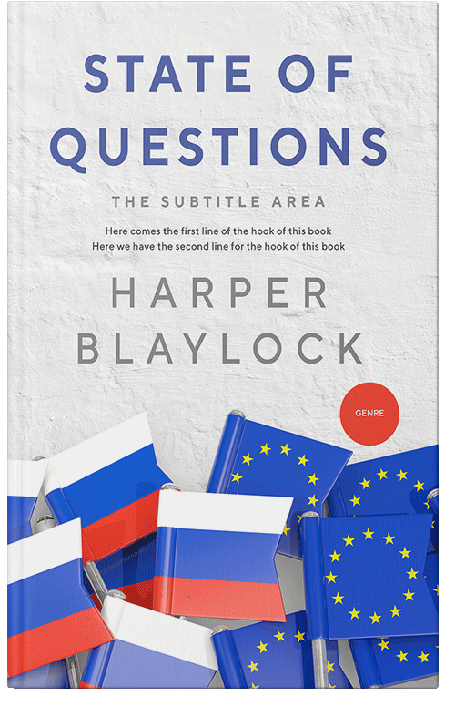 Front view of Premade Politics & Law & Society Book Cover - Bon Jour