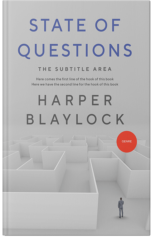 Front view of Premade Business Book Cover - French Gray