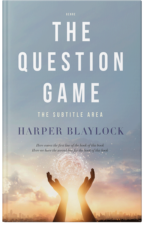 Front view of Premade Abstract Book Cover - Gull Gray