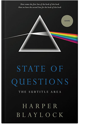 Pre Made Book Cover Black