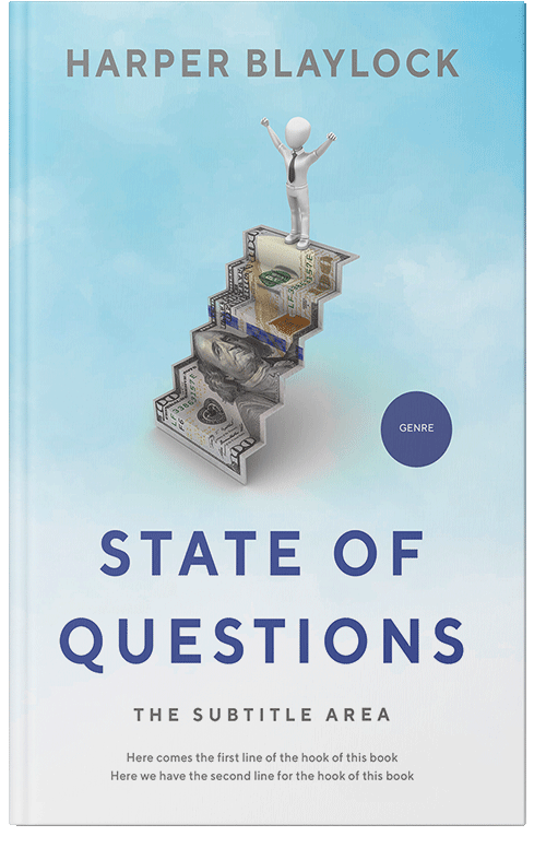 Front view of Premade Business Book Cover - Powder Blue