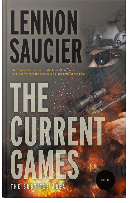 Front view of Premade Mystery & Thriller & Suspense Book Cover - Taupe