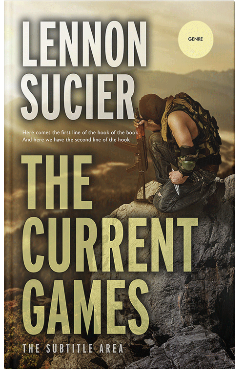 Front view of Premade Action & Adventure Book Cover - Lisbon Brown