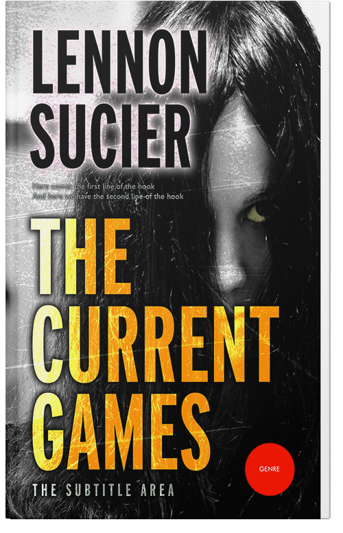 Front view of Premade Horror Book Cover - Gold Sand