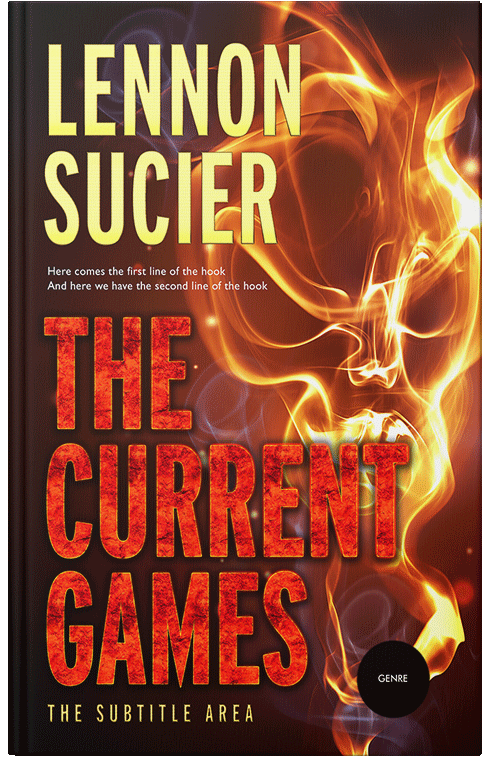 Front view of Premade Horror Book Cover - Graphite