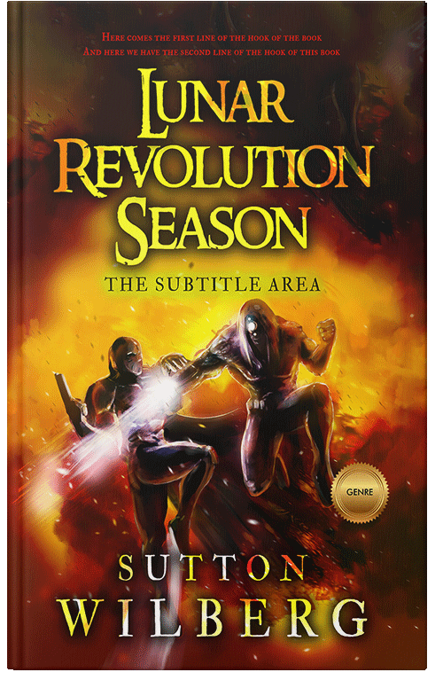 Front view of Premade Science Fiction Book Cover - Fuel Yellow