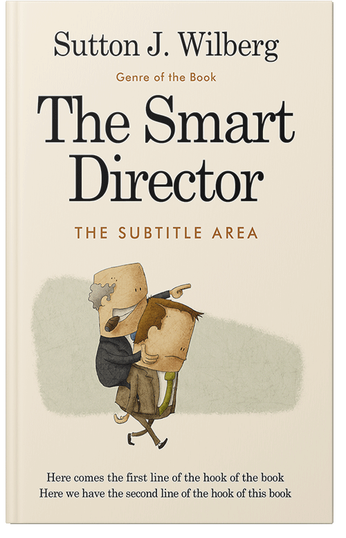 Front view of Premade Business Book Cover - Quarter Spanish White