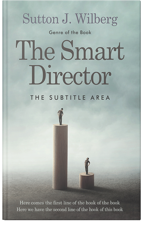 Front view of Premade Business Book Cover - Powder Ash