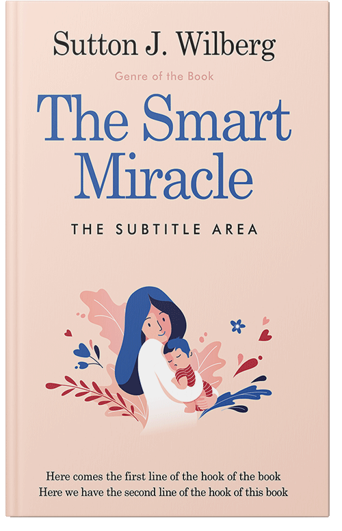 Front view of Premade Family & Parenting Book Cover - Champagne