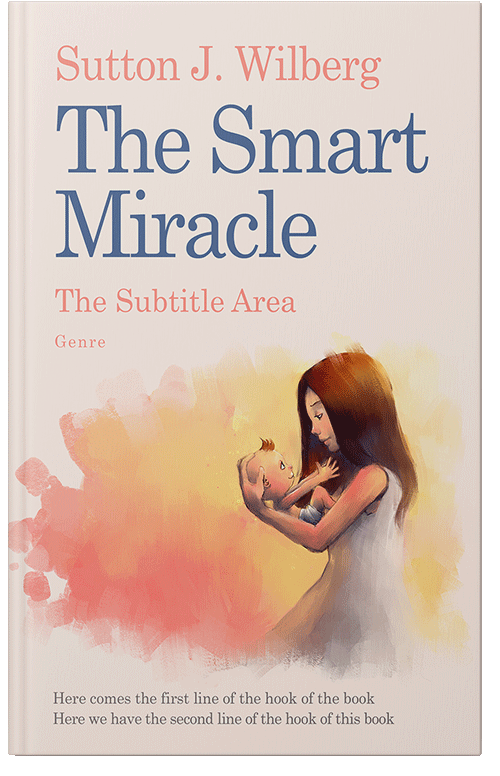 Front view of Premade Family & Parenting Book Cover - Almond