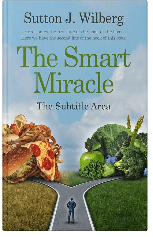 Front view of Premade Health & Mind & Body Book Cover - Polo Blue