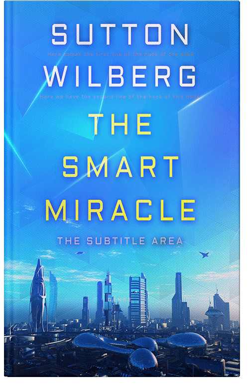 Front view of Premade Science Fiction Book Cover - Dodger Blue