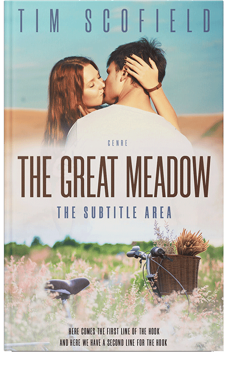 Front view of Satin Linen #8633 - Premade Romance Book Cover