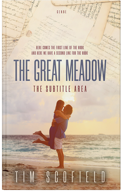 Front view of Premade Romance Book Cover - Parchment