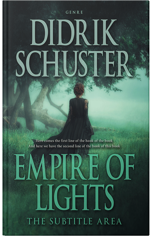 Front view of Premade Romance Book Cover - Timber Green