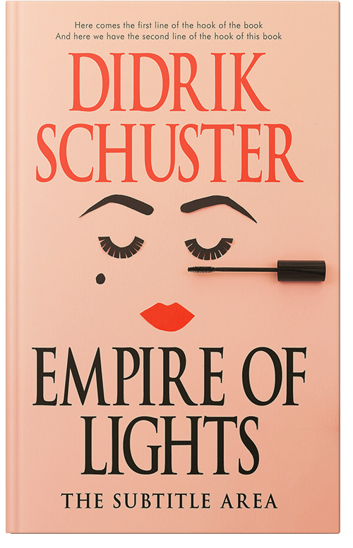 Front view of Premade Chick Lit Book Cover - Apricot Peach