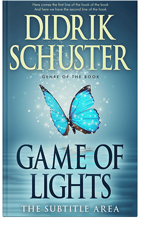 Pre Made Book Cover Fountain Blue