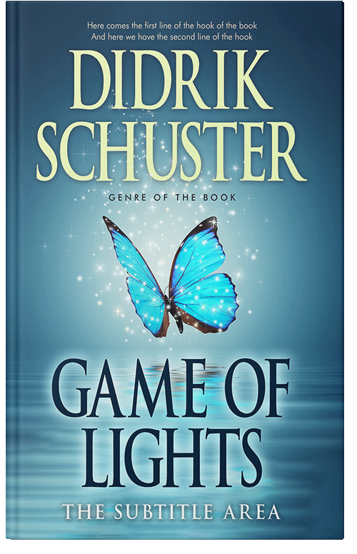 Front view of Premade Religion & Spirituality Book Cover - Fountain Blue