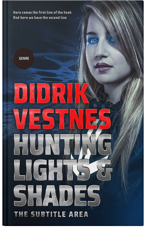 Front view of Premade Science Fiction Book Cover - Puce