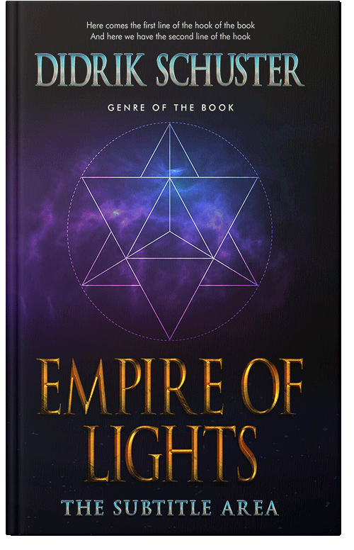 Front view of Premade Abstract Book Cover - Ebony