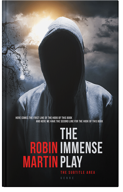 Front view of Premade Mystery & Thriller & Suspense Book Cover - Clam Shell