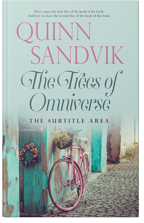 Front view of Premade Abstract Book Cover - Tiara